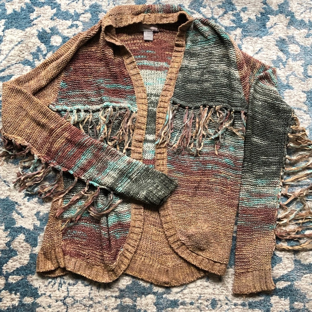 Forever21 fringe cardigan